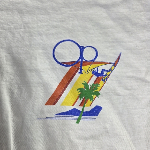 Vintage 90s OCEAN PACIFIC O.P. Sunwear Surf Hawaii Shirt Size Medium‎ Distressed - Picture 5 of 13